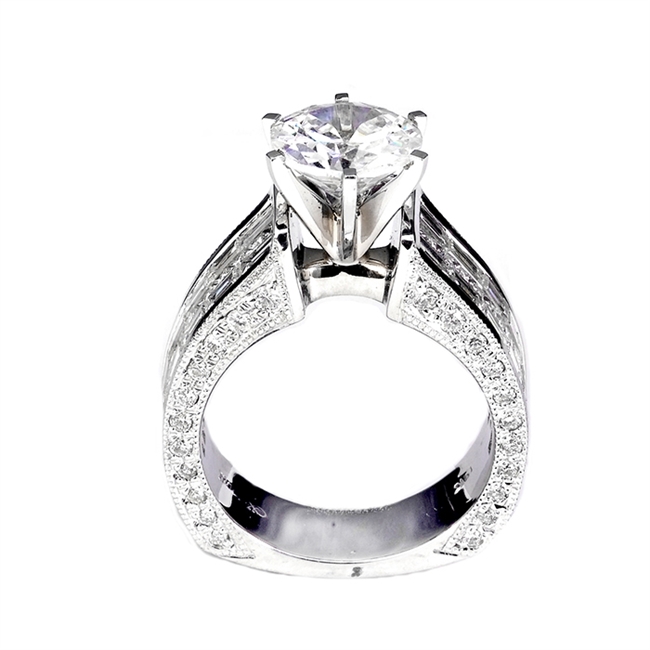 18KTW INVISIBLE SET ENGAGEMENT RING 2.21CT